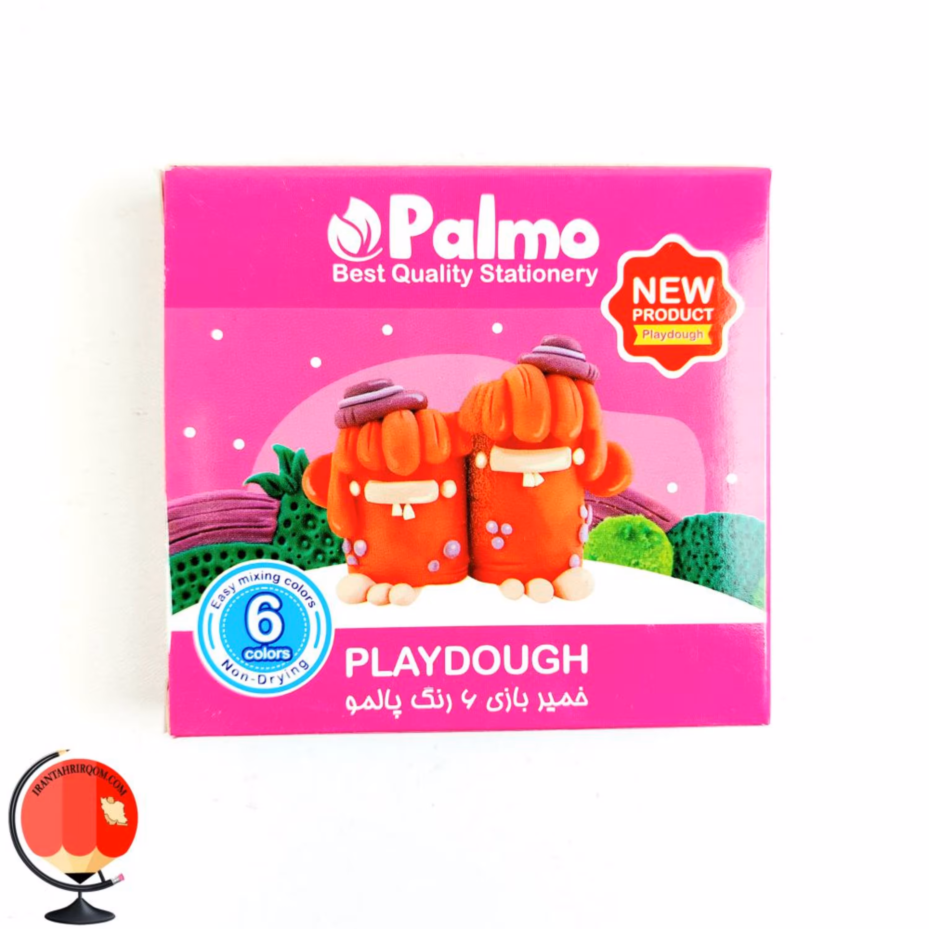خمیر بازی 6 رنگ مقوا پالمو palmo رنگ صورتی کد 1868