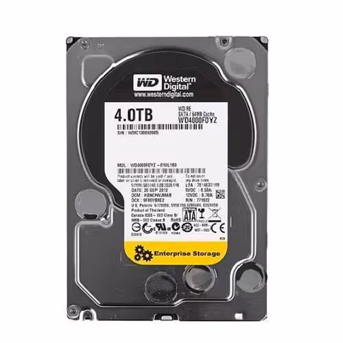 هارد اینترنال وسترن دیجیتال مدل WD4000FDYZ ظرفیت 4 ترابایت