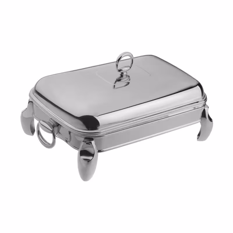 ظرف سوفله رامیسا سایز بزرگ رنگ تمام نقره ای