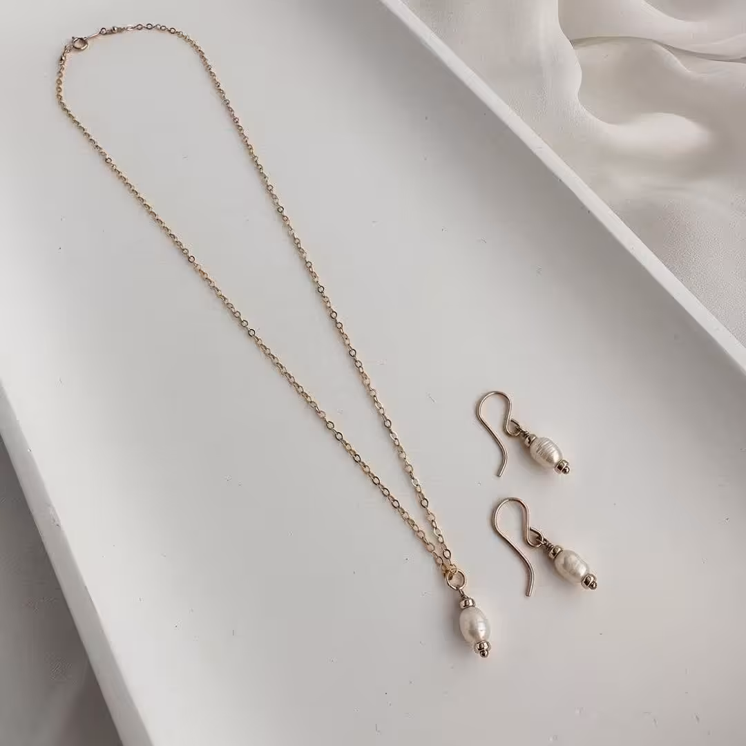 نیم ست مروارید پرورشی اصل