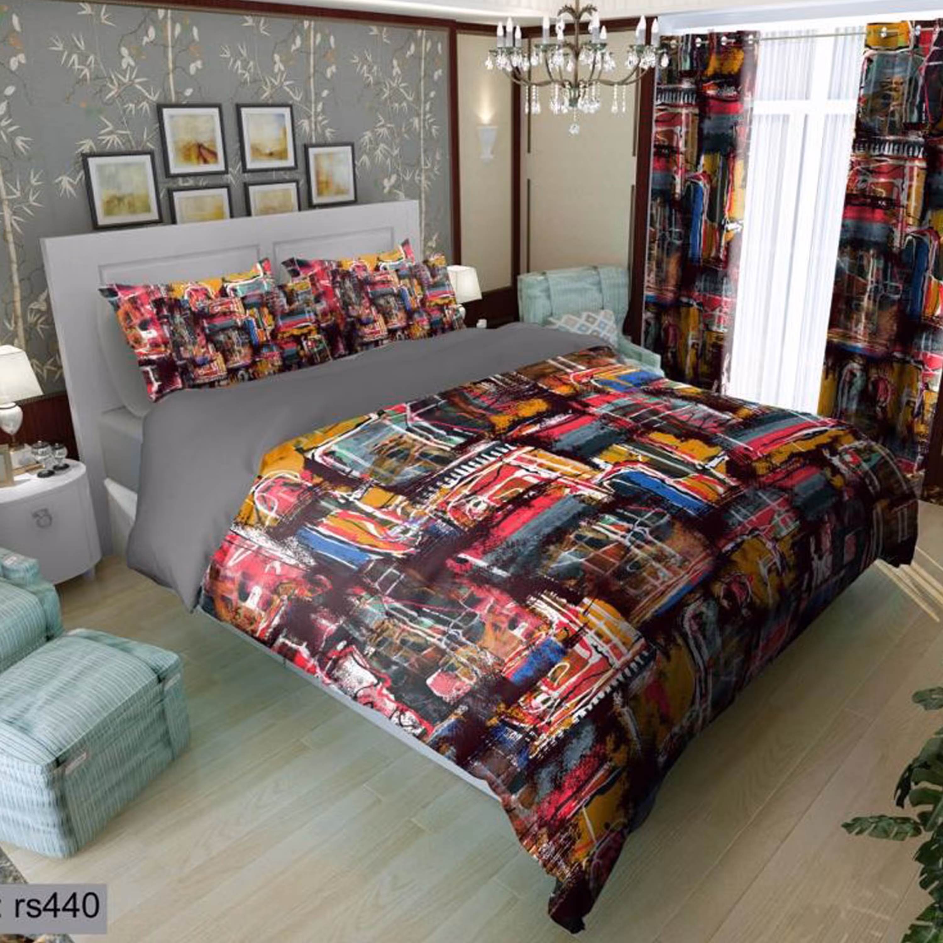 سرویس روتختی 2 نفره تنسل چاپی برندترک لند(Turk Land) rs 440