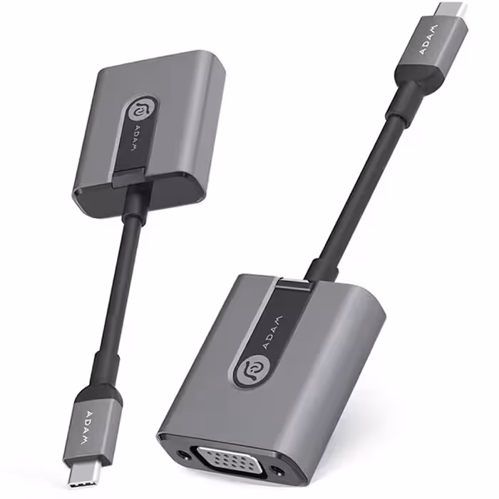 کیت آداپتور آدام المنتس ADAM ELEMENTS تبدیل USB-C به VGA Adapter مدل CASA V01 خاکستری - Hiapple.ir