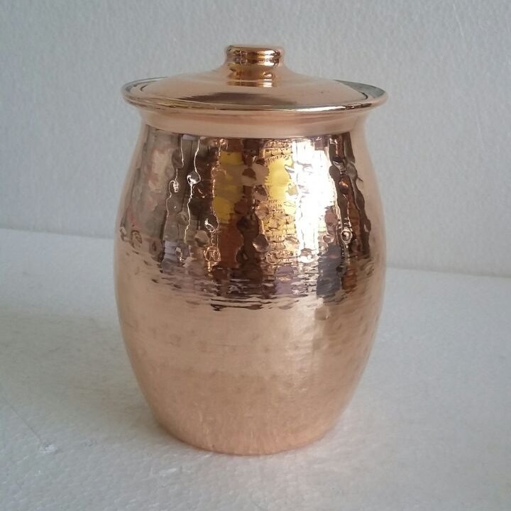 دیزی خوری تک نفره مسی قطر دهانه:10سانتی ارتفاع:13سانتی