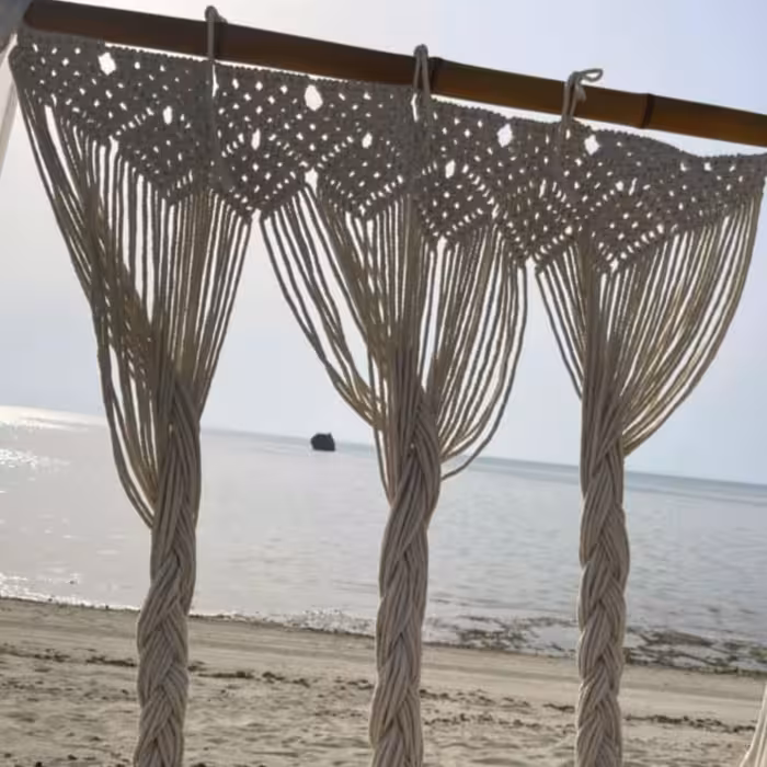 بکدراپ مکرومه شیری برای دکور عکاسی