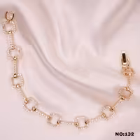 دستبند تمام نگین استیل طرح مربع کد 132