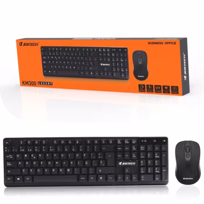 کیبورد و ماوس بی سیم JERTECH مدل KM300 کیفیت عالی