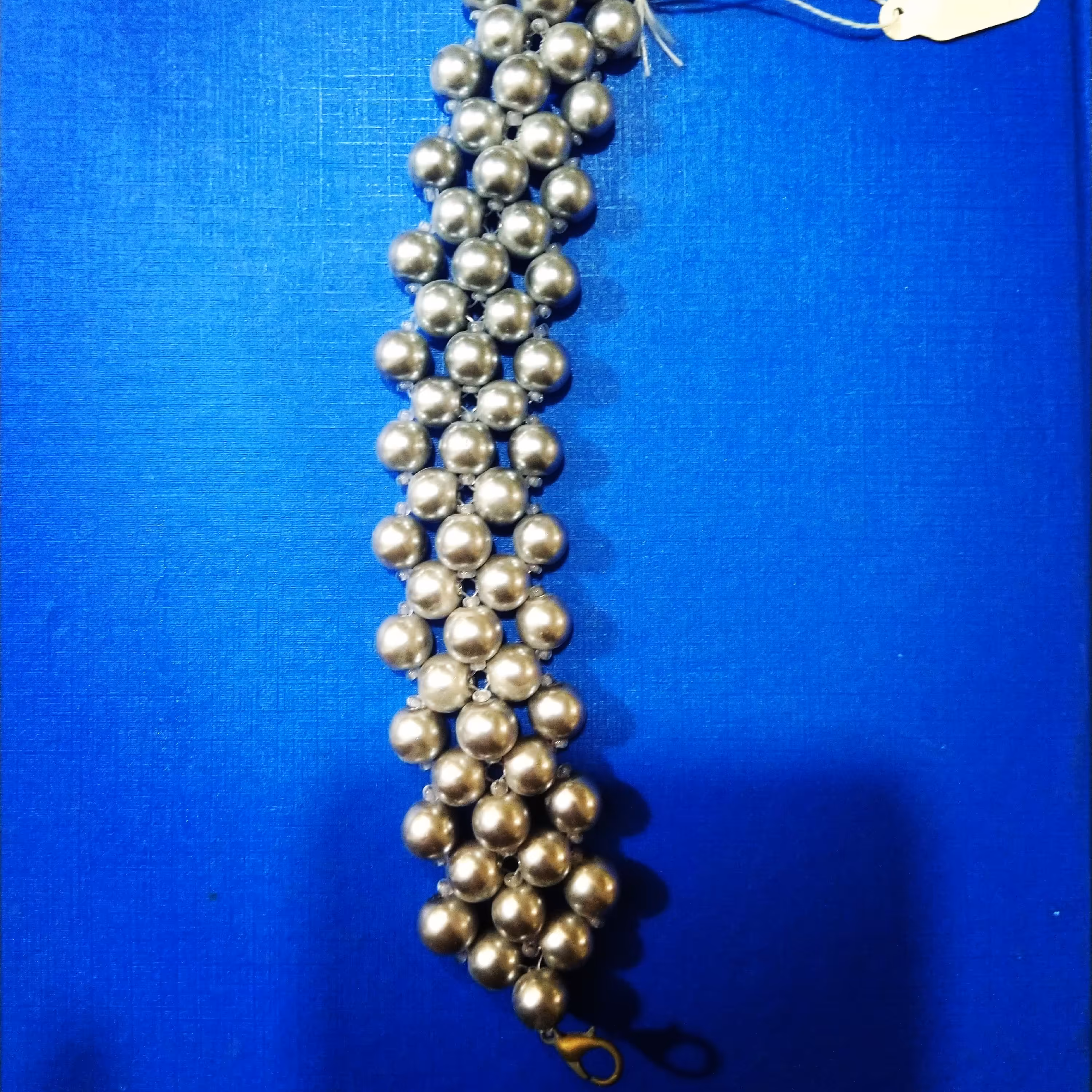 دستبند مرواریدی پهن