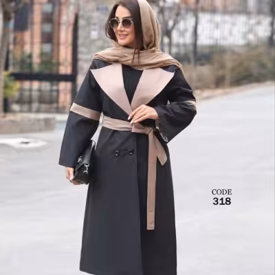 بارانی آستردار بلند ( سایز بزرگ دارد )