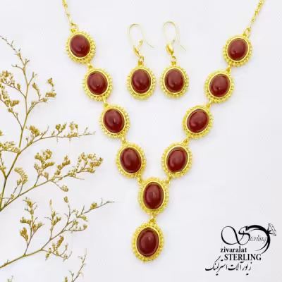 نیمست عقیق طرح دایره با کد 13266