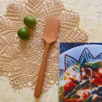 کفگیر چوبی دستساز بارلی 24 سانتی چوب راش کد bar0024