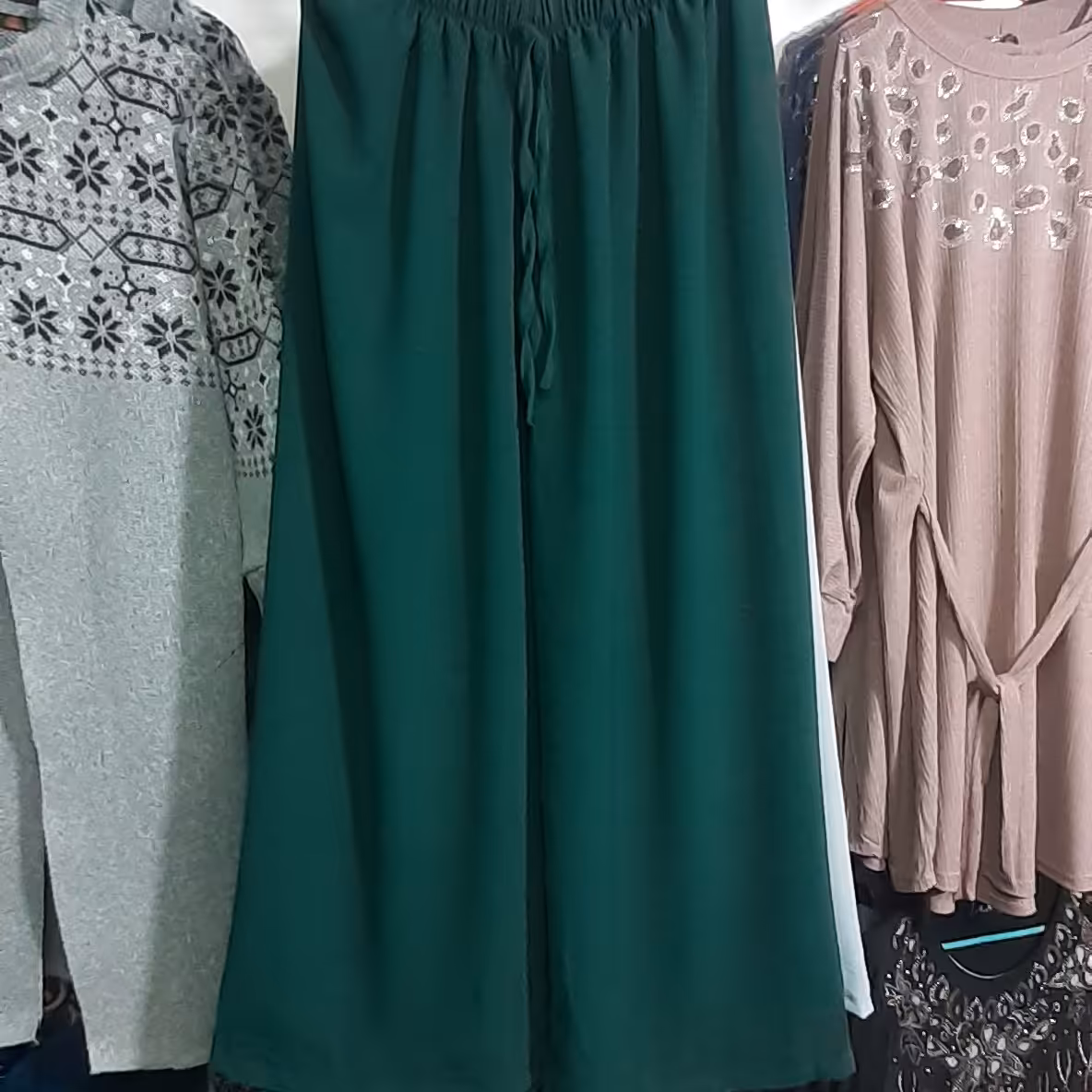 شلوار دامنی ابروبادی درجه یک کمر بندار قواره دار تا سایز 50