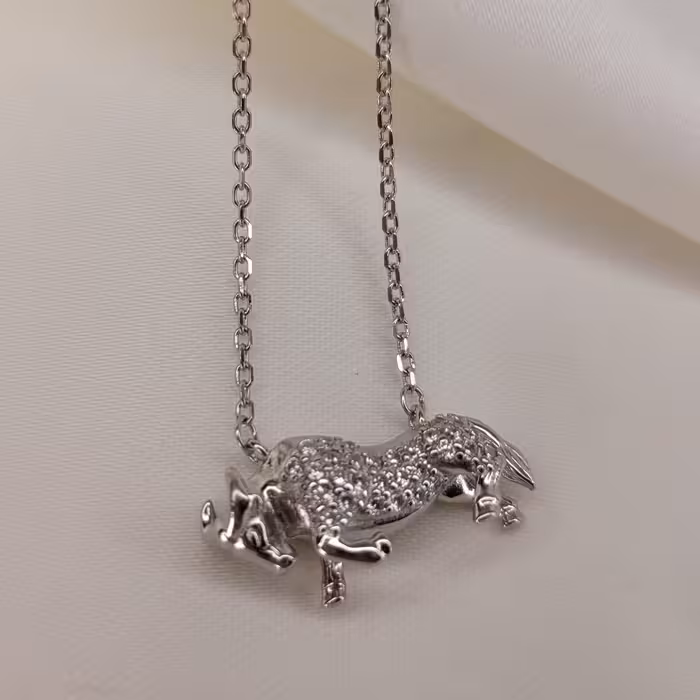 گردن آویز نقره نماد ماه اردیبهشت  