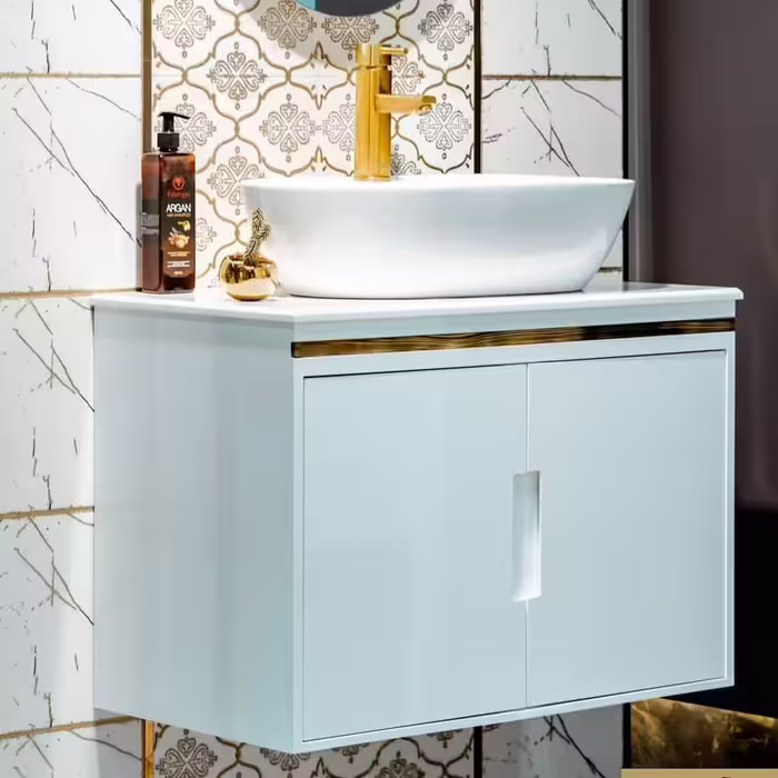 روشویی کابینتی مدل میکرو 40در70 تمام پی وی سی ارسال به سراسر ایران