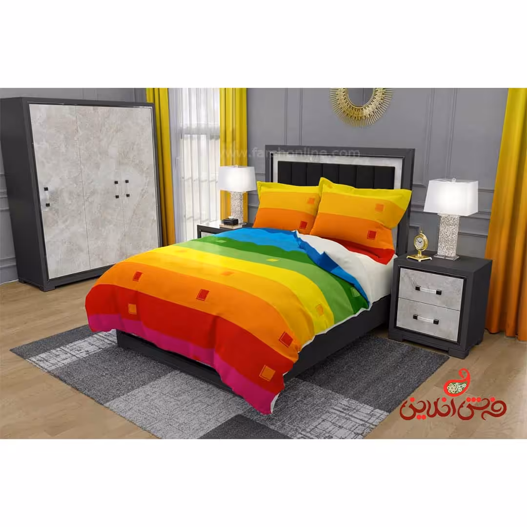 روتختی سه بعدی طرح رنگین کمانی کد 3214