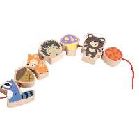 اسباب بازی چوبی نخ و مهره جنگل classic world مدل 3634