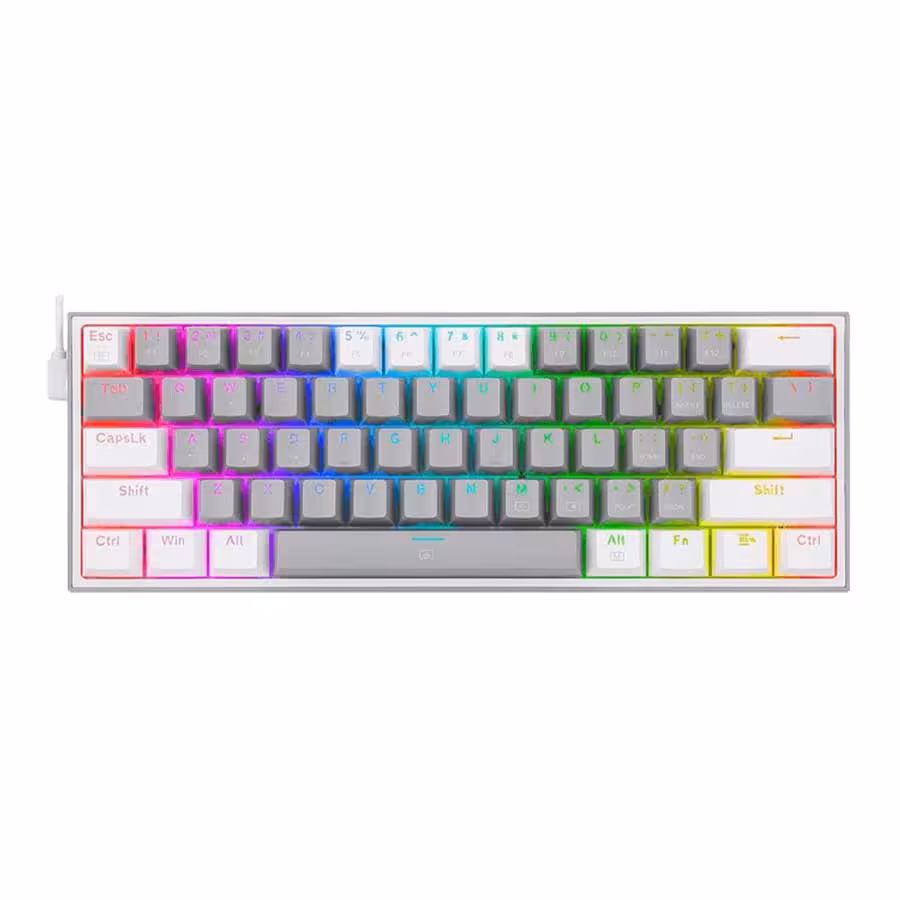 قیمت و خرید کیبورد گیمینگ باسیم ردراگون مدل FIZZ K617 Grey White Red Switch | یاس ارتباط
