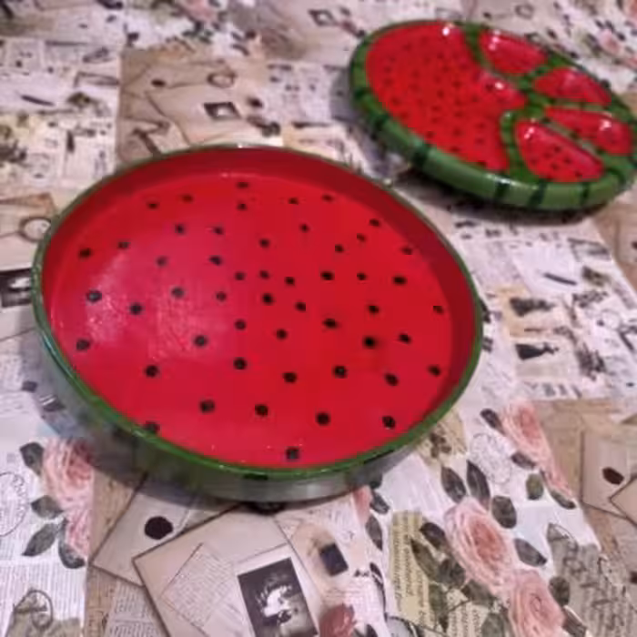 سینی دایره ای لبه دار