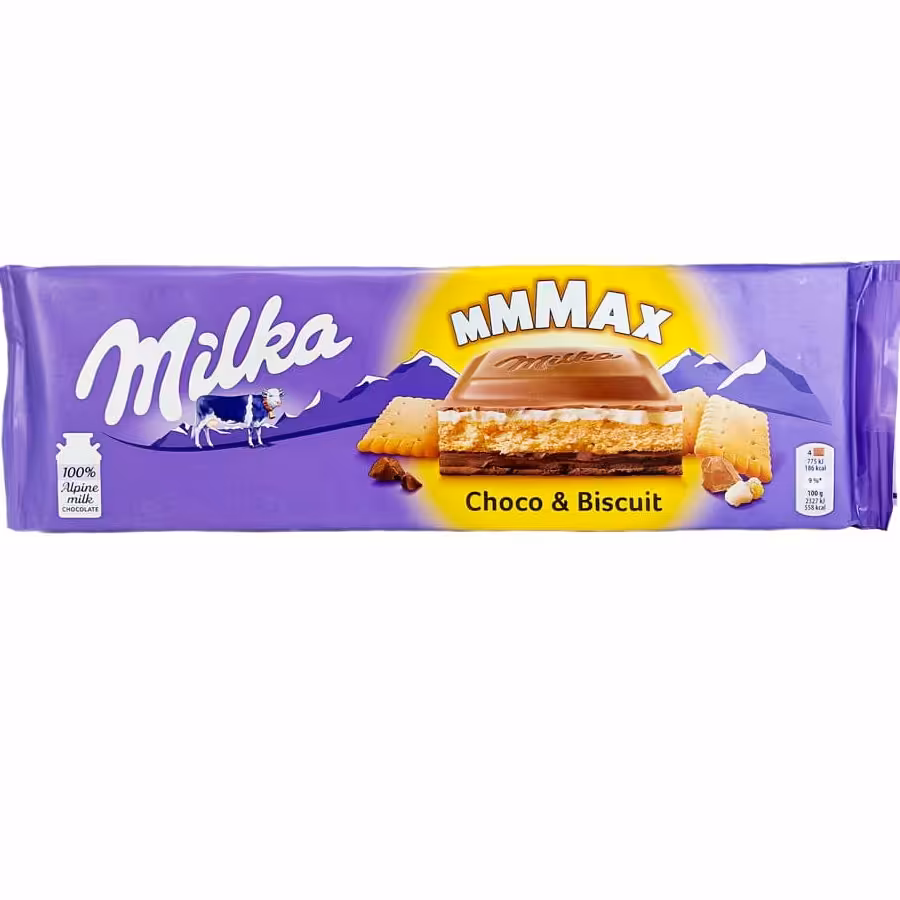 شکلات تخته ای (تبلت) میلکا Milka با بیسکوئیت 300 گرمی اروپایی