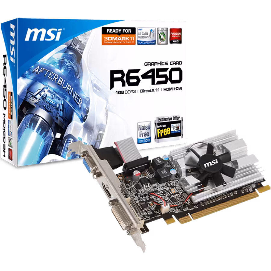 کارت گرافیک 1 گیگ DDR3 ام اس آی مدل R6450-MD1GD3/LP