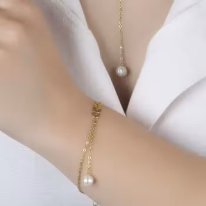 دستبند گندمی استیل 