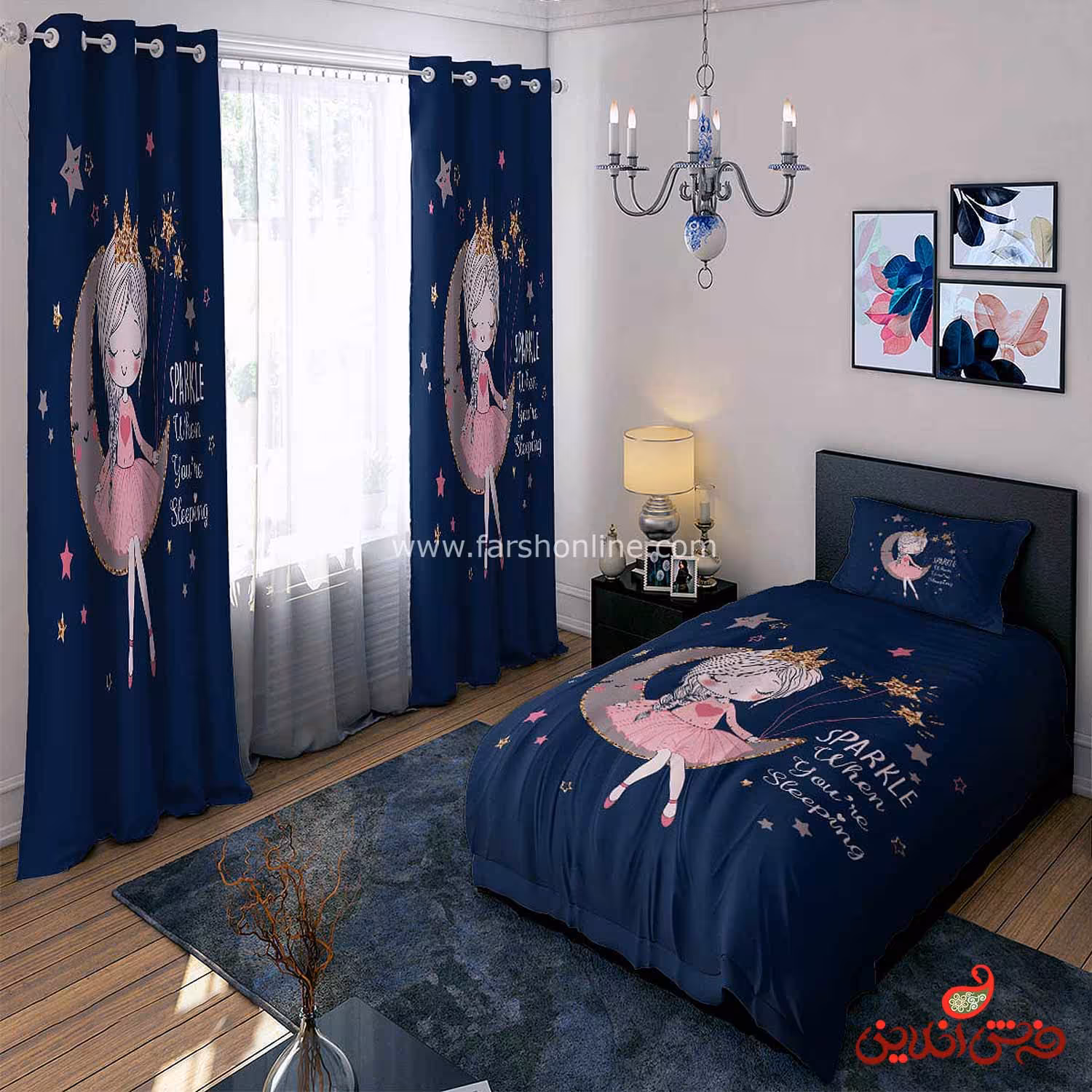 روتختی طرح پرنسس تاج دار کد 15639