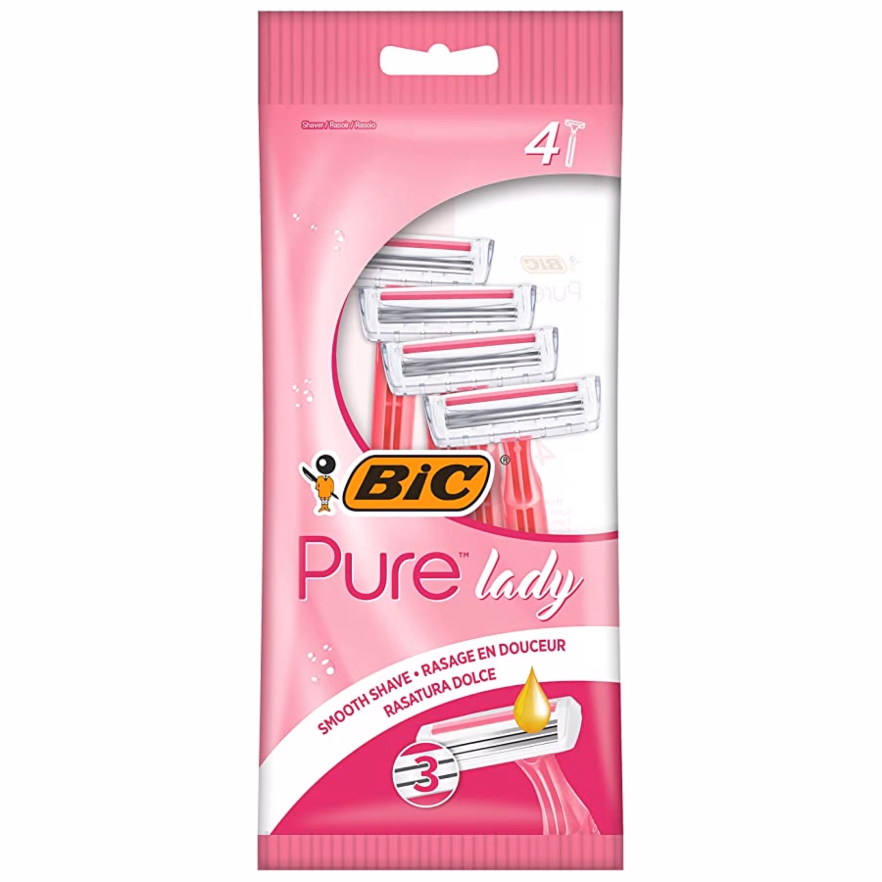 خود تراش بیک مدل Pure Lady بسته 4 عددی مخصوص بانوان