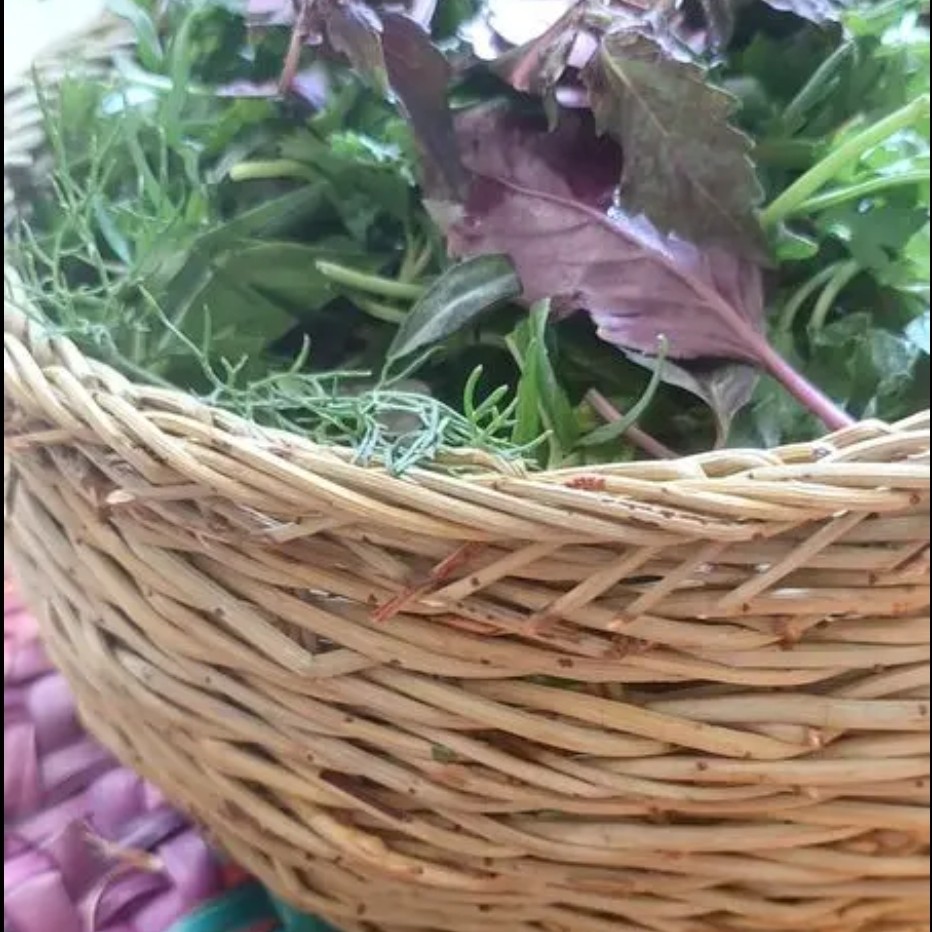 سبد حصیری میوه خوری سایز 2 بافت عالی (پس کرایه)
