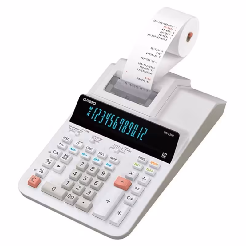 ماشین حساب با چاپگر کاسیو مدل DR-120R