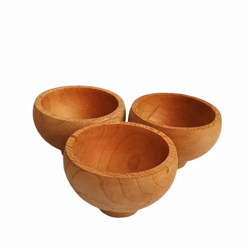 کاسه چوبی راش قطر 10 مجموعه 3 عددی