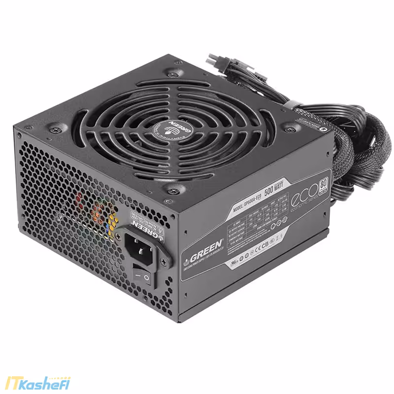 قیمت و خرید پاور 500 وات گرین Power 500w green eco - آی تی کاشفی