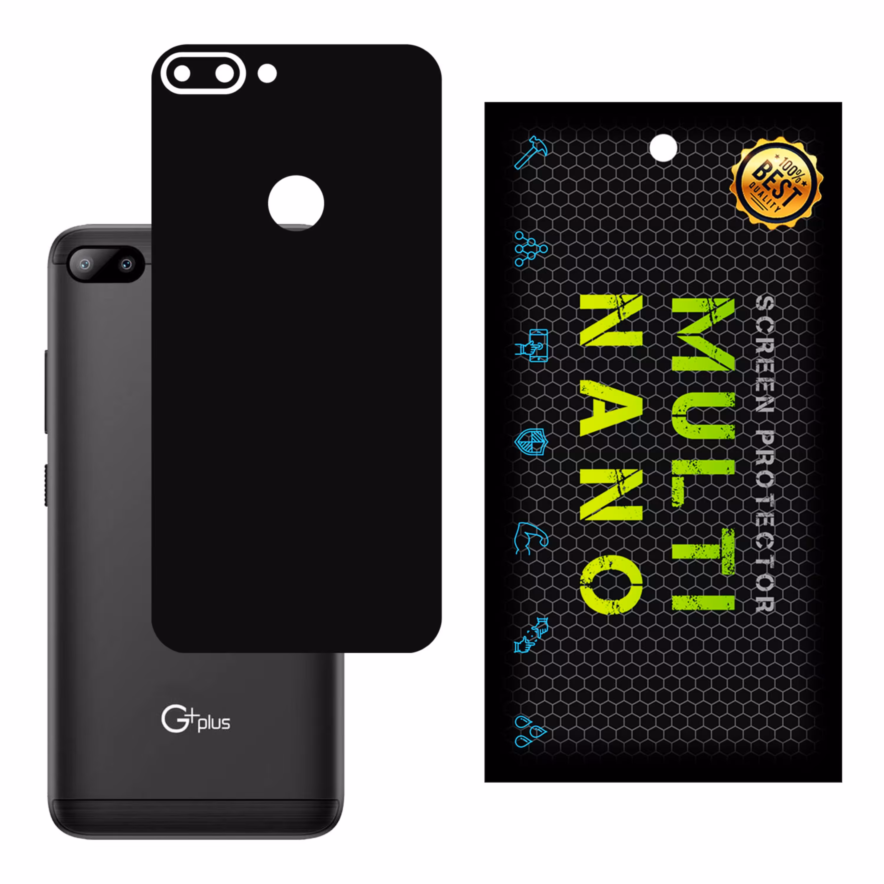 برچسب پوششی MultiNano مدل X-F1M-Black برای پشت موبایل جی پلاس T10