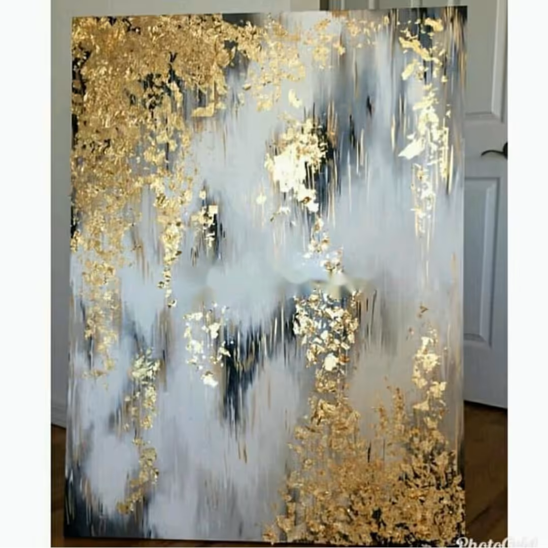 تابلو مدرن و دکوراتیو ورق طلا کد 2