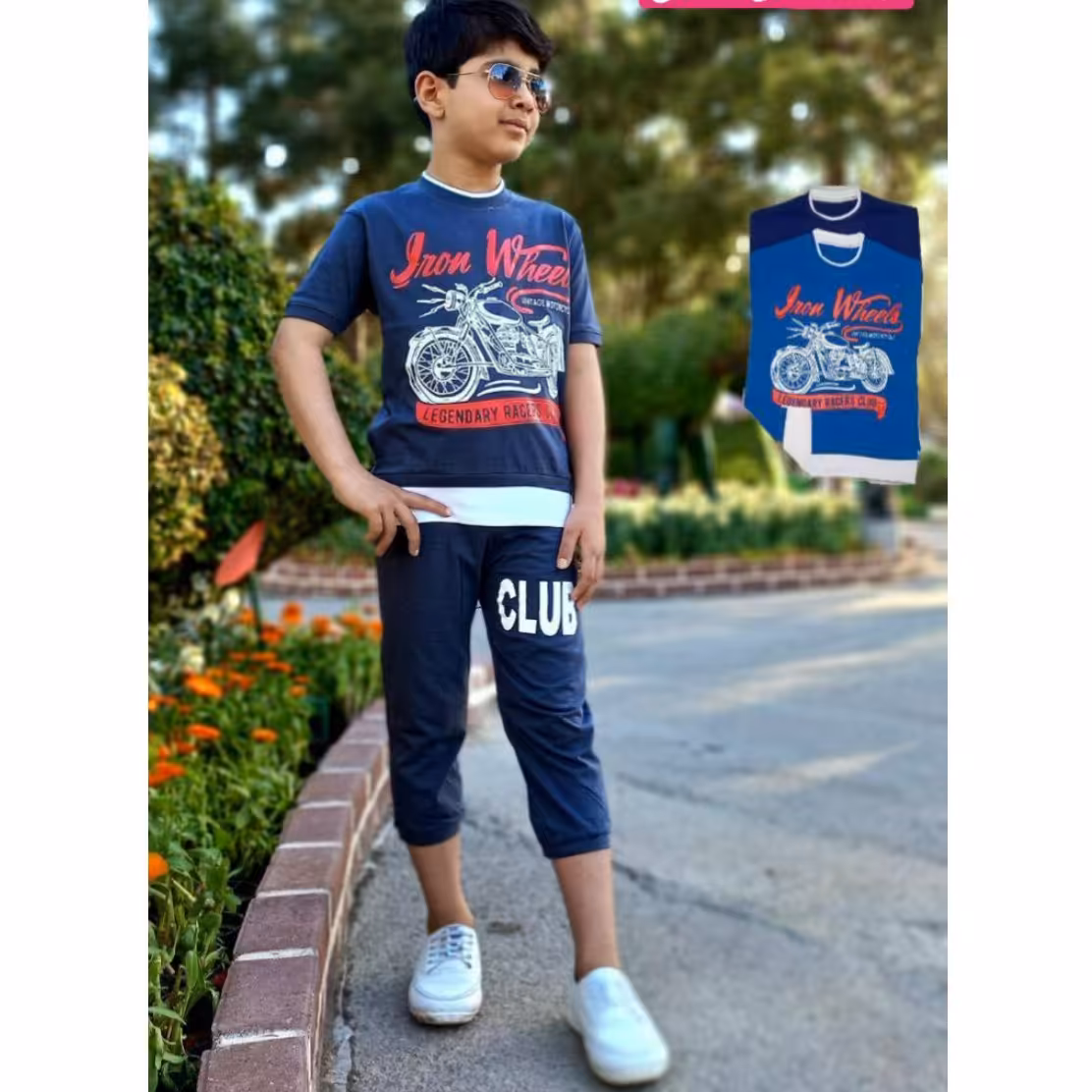 تیشرت و شلوارک راحتی پسرانه سایز 55و60(ارسال سریع)تی شرت و شلوارک پسرانه.تیشرت شلوارک پسرانه.ست تیشرت شلوارک پسرانه