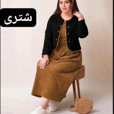 کت سارافون زنانه مخمل کبریتی ریز مدل فادیا