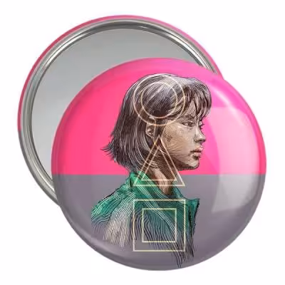 آینه جیبی خندالو مدل کانگ سه بیوک Squid Game کد 10809