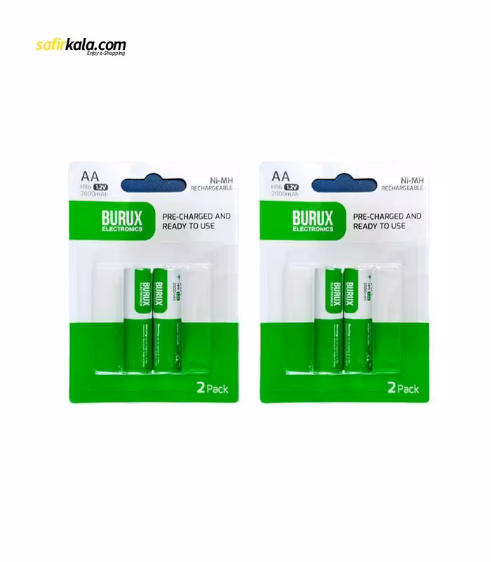 باتری قلمی قابل شارژ بروکس مدل NI-MH بسته 4 عددی