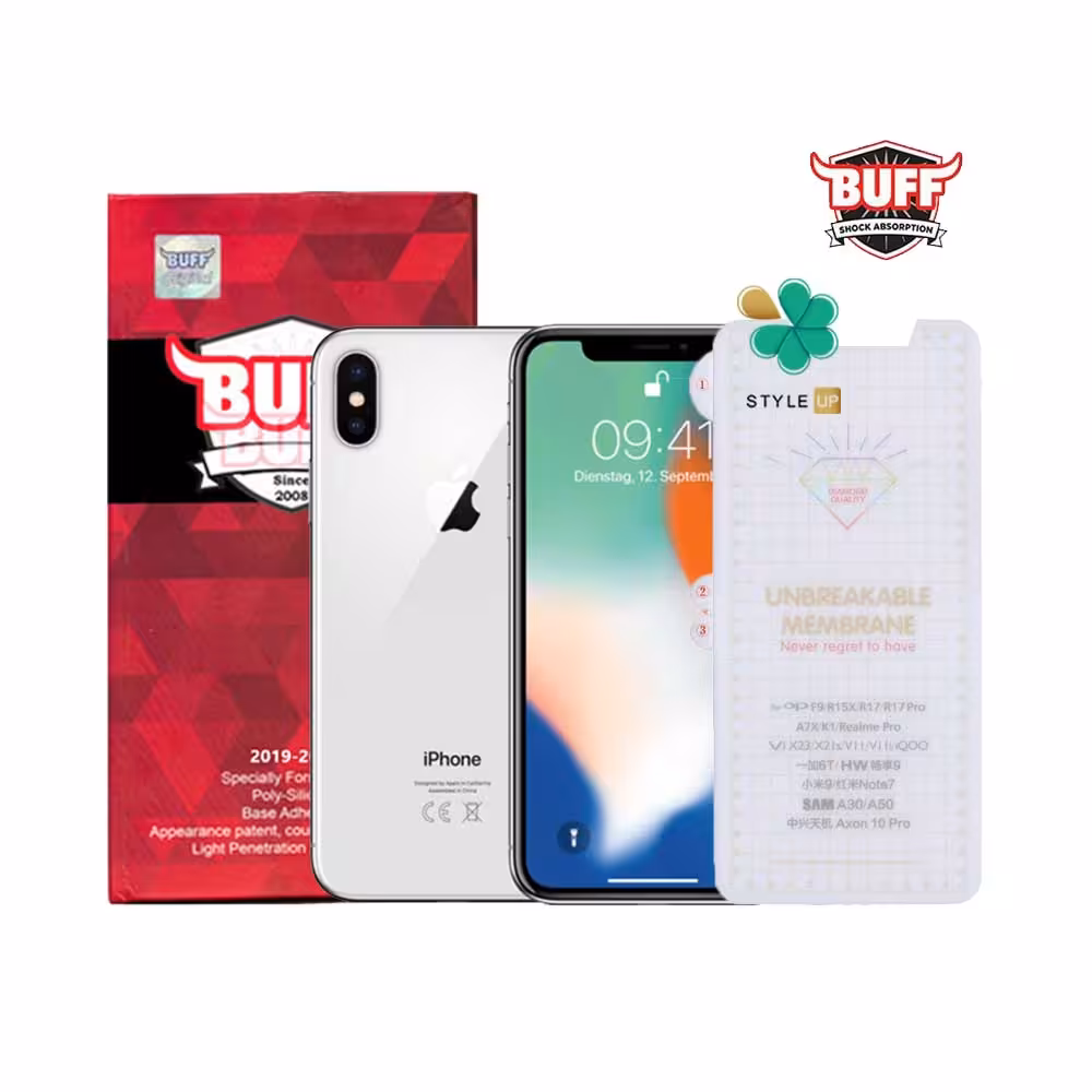 محافظ صفحه Hydrogel گوشی اپل iPhone X / XS برند Buff