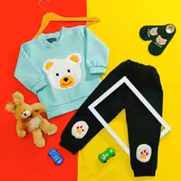 ست بلوز شلوار اسپرت دختر و پسر سایز 30 و 35 و 40 (جنس سوئیت  پشت غواصی گرم بالا درجه یک)