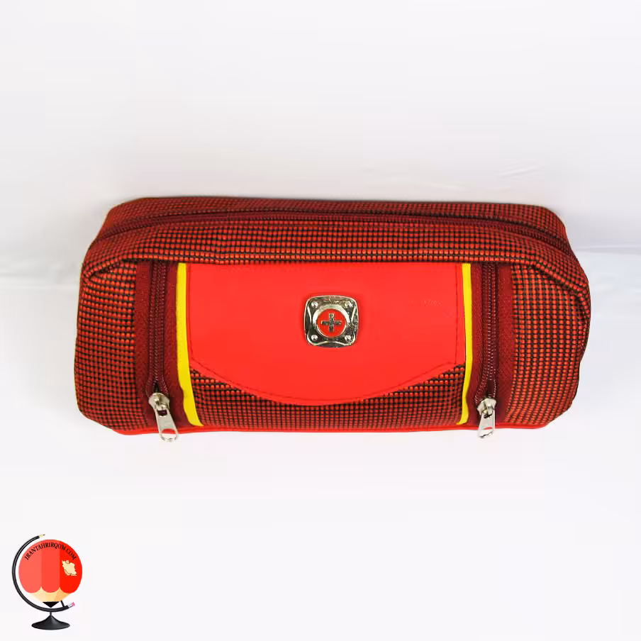 جامدادی اسپرت سه زیپ طرح سوئیس