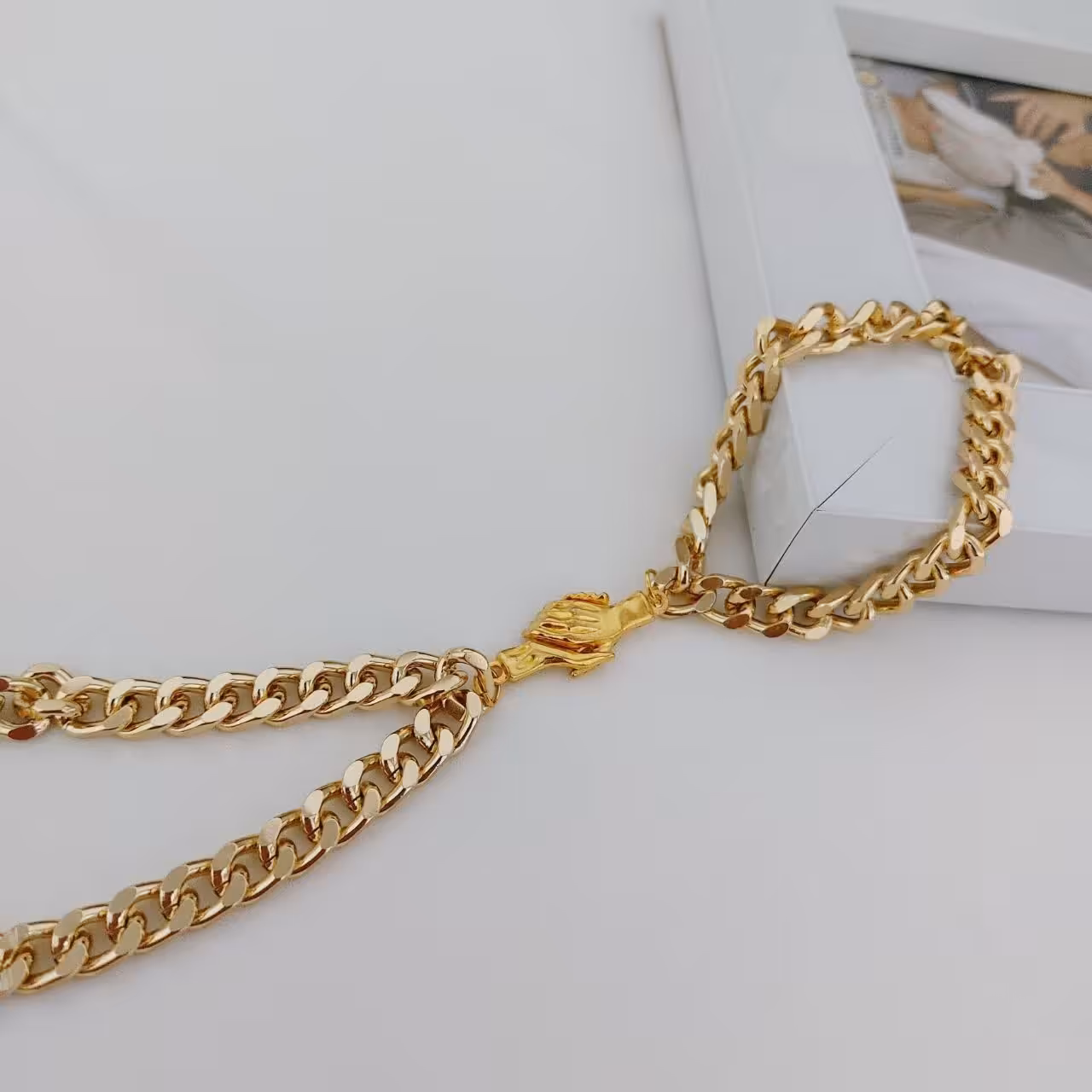 دستبند عاشقانه  کد10796مگنتی.ست زنانه و مردانه.ضد حساسیت.رنگ ثابت