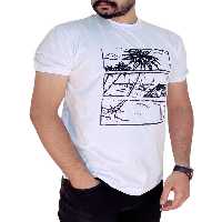 تی شرت مردانه سفید دیورسو Diverso کد 4669