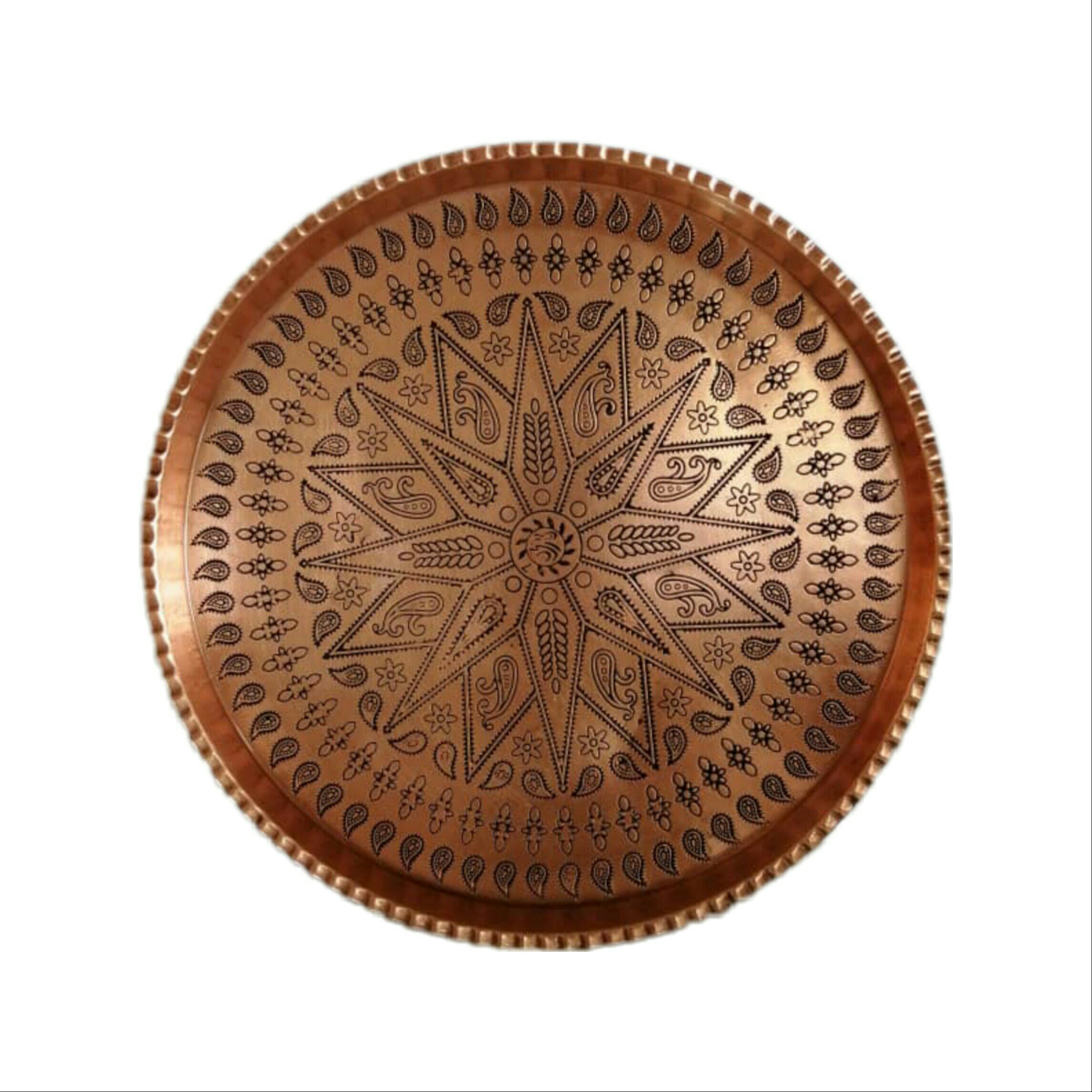 سینی مسی گرد قطر 30 سانتیمتر