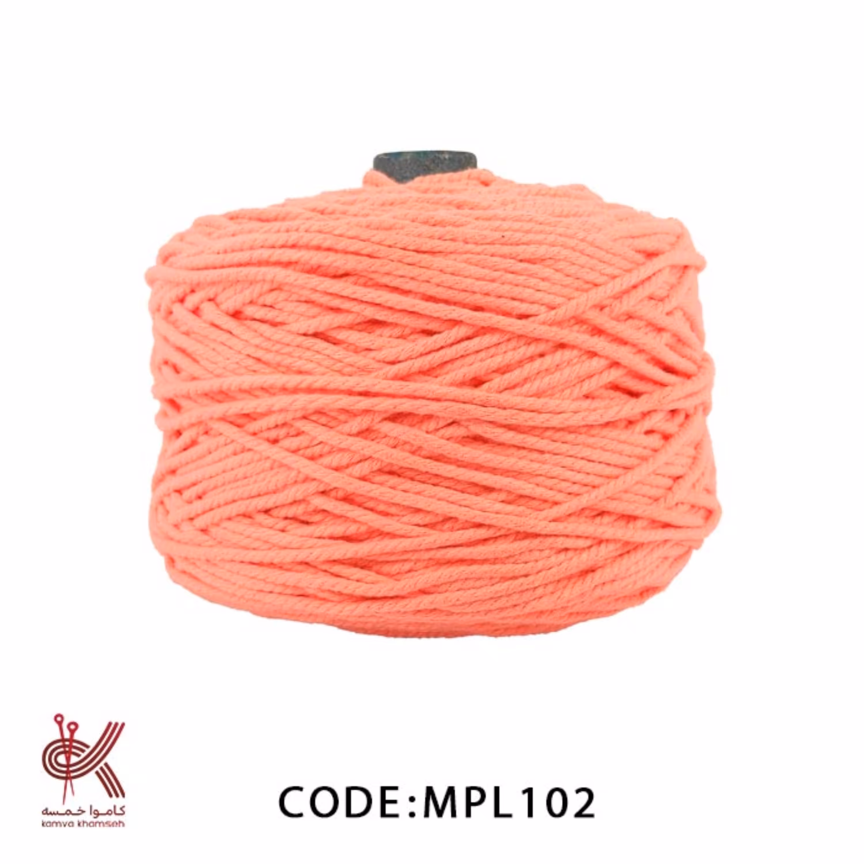 نخ پنبه مکرومه کتان 4 میل تابیده پلی استر گلبهی شبرنگ 102 