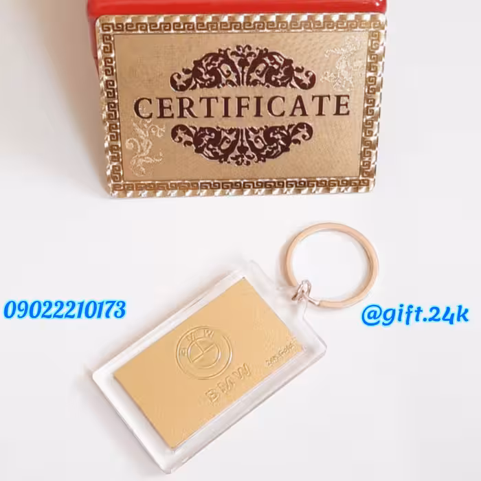 جاسوییچی ورق طلای 24 عیار برند خودروی bmw