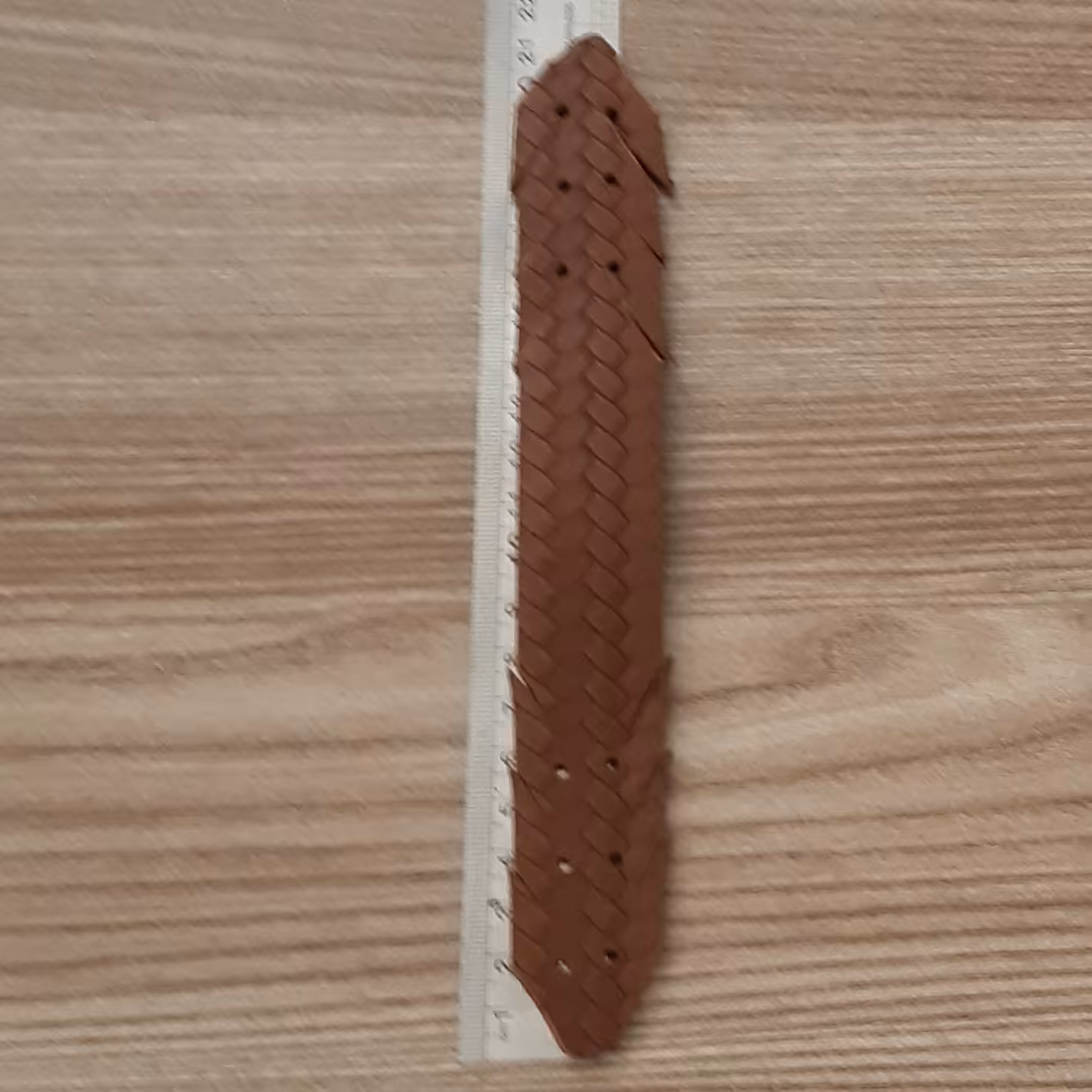 نگهدارنده ماسک 3×21،5سانتیمتری چرم طبیعی گاومیش عسلی