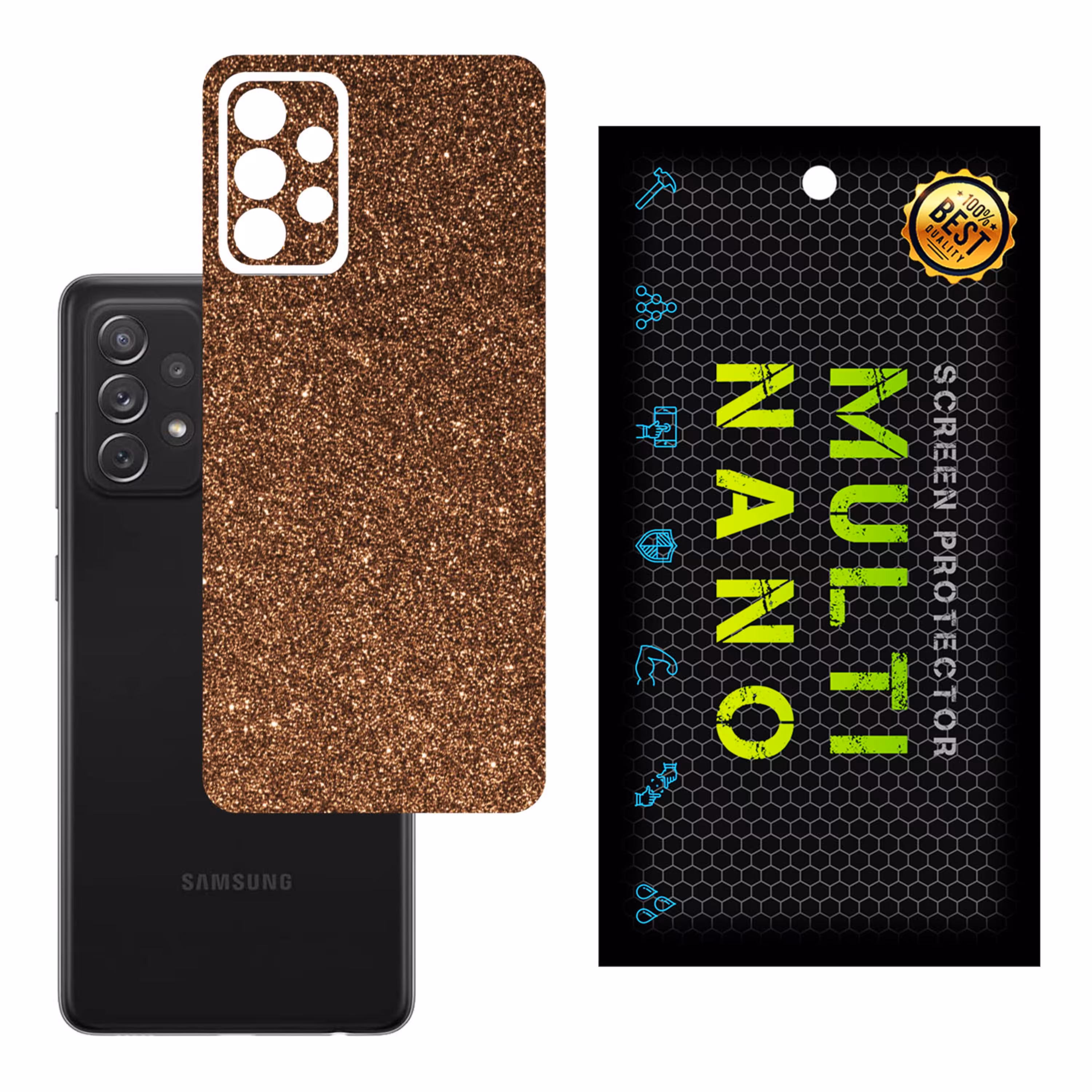 برچسب پوششی MultiNano مدل X-G1F-Bronze برای پشت موبایل سامسونگ A72