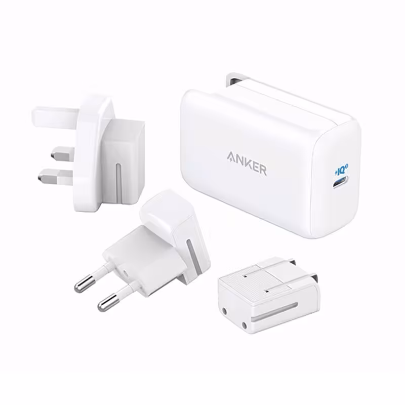 شارژر دیواری انکر مدل A2712H21 PowerPort III 65W Pod به همراه مبدل برق مجموعه 3 عددی