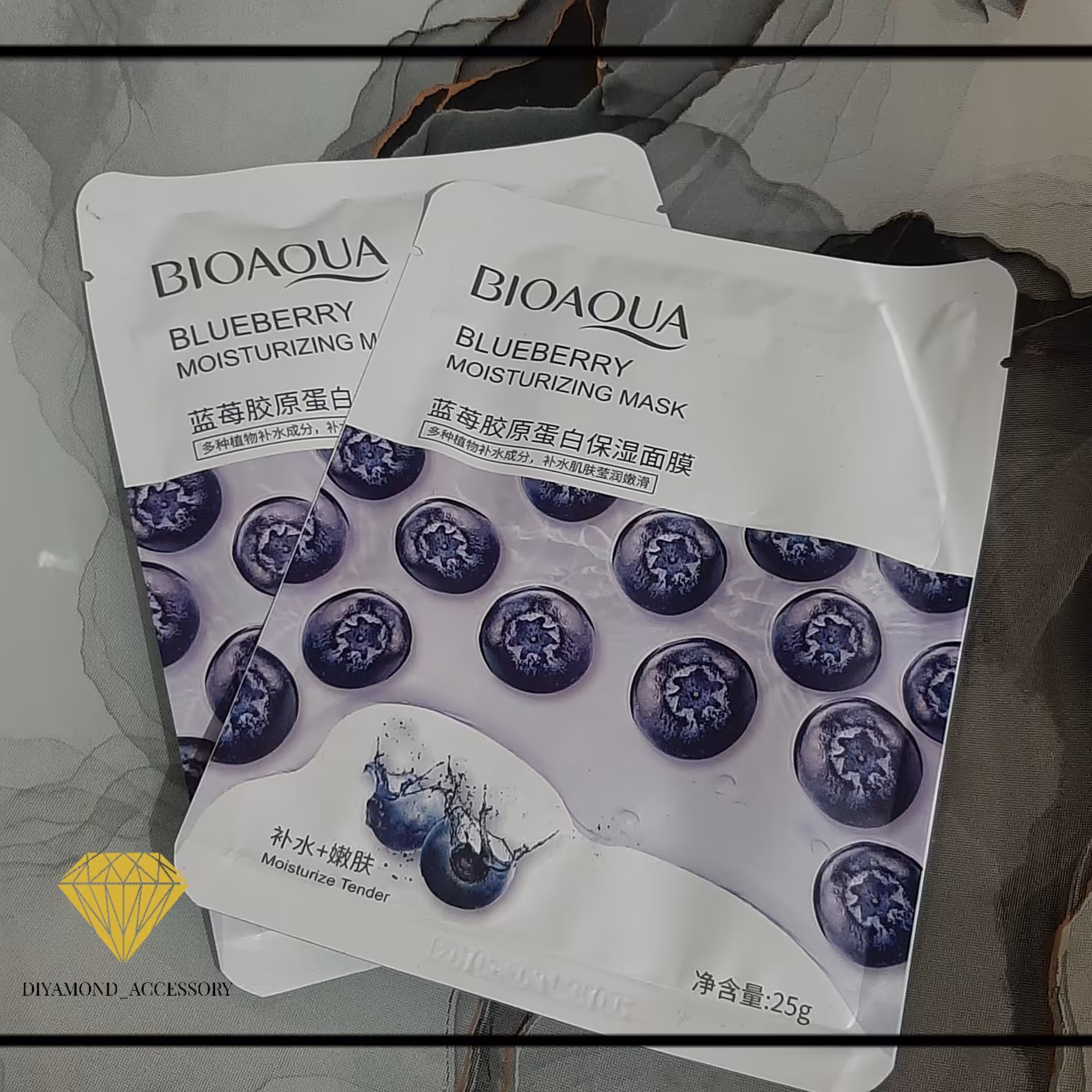 ماسک ورقه ای بلوبری برندBIOAOUA 