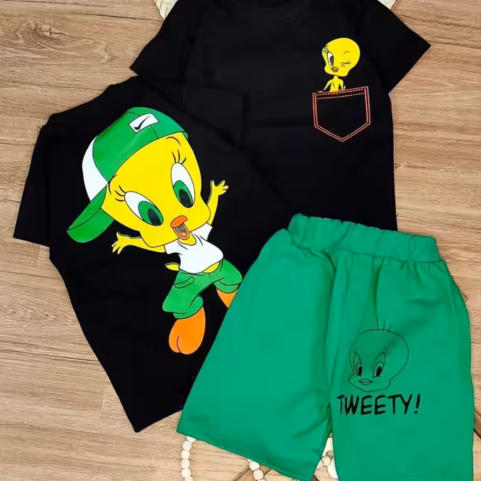 ست تیشرت شلوارک اسپورت توییتی خواهربرادری