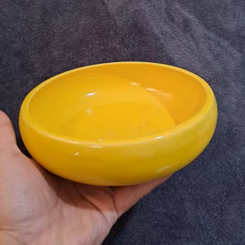 گلدان زرد.ساده.سرامیکی. سایز کوچک 